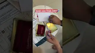 Unboxing gold coin ordered from AJIO App #ajio #gold #online #onlineshopping #ytshorts #ecommerce