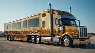 The Golden Palace on Wheels 👑🚛 &ndash; A Luxury Glass House Truck That Redefines Travel!