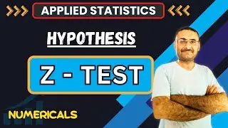 Z Test | Hypothesis significance | Applied Statistics | Advanced Mathematics | Btech | BCA BBA Bcom