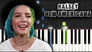 Halsey - New Americana - [Piano Tutorial Synthesia] (Download MIDI)