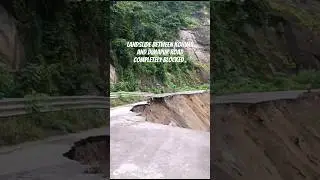 Landslide between kohima and Dimapur.Road completely blocked #kohima #dimapur #nagaland #naga#news
