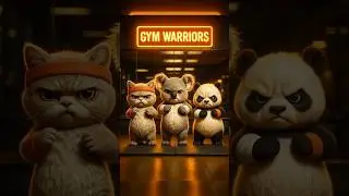 Angry Baby Animals Take Over the Gym 😤🐾 #shorts