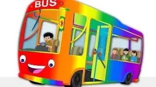 Rainbow Wheels On The Bus Nursery Rhymes Kindergarten Collection Kids Tv Nursery Rhymes