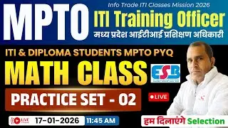 MPTO Math Live Class-2 | MP ITI TO Math Important Question With Solution | MPTO Math By - Rajiv Sir