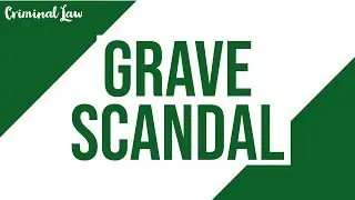 [Article 200] Grave Scandal: Criminal Law Discussion