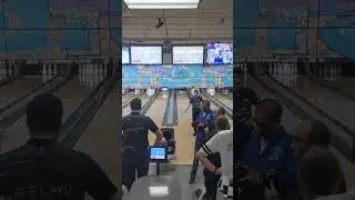 BELMO Experience! Bowling in front of @JasonBelmonte #twohandedbowling #bowling #stormnation