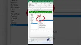 Add an &rdquo;0&rdquo; before number in Excel
