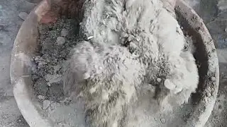 ASMR NEW🔊Pure Cement Slabs Water Crumbling + Dipping Ultra Relaxing Cement Mud Dirt Crush Sounds🤤