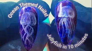 Jellyfish Nail Art in Ten Minutes! Cute Ocean Theme!