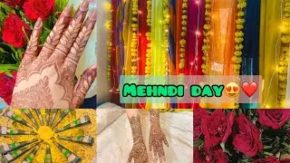 Easy mehndi decoration at home😍❤️ Sabne khub dance Kiya || The Mehndi day || Zara ki dholki