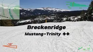 Breckenridge Expert Terrain | Mustang to Trinity Double Black Diamond (POV + Metrics) #breckenridge