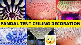 😱pandal ceiling decoration II tent house ceiling decoration II पंडाल की सेलिंग की सजावट II