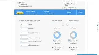 2Degrees.Energy UK Online Heat Pump Calculator - Step 2: Adjust Set with PV & Battery