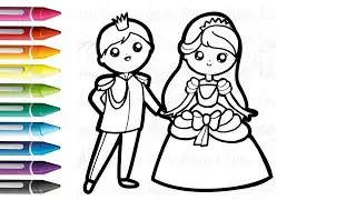 How To Draw Cute Couple Drawing, Panting And Coloring For Kids And Toddlers | Let's Draw Together