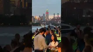 SALSA BY THE WATER salsa dancing at the fountain in Domino Park Williamsburg Brooklyn, New York City