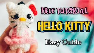 Мини-плюшевая игрушка Hello Kitty?! ✨ | Бесплатный мастер-класс по амигуруми