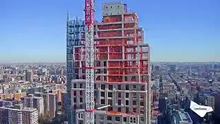 Timelapse (Construction Methodology) - Building Construction -Claremont Hall, NY, USA