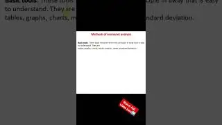 Economics Lesson 1, Method of Economics analysis.