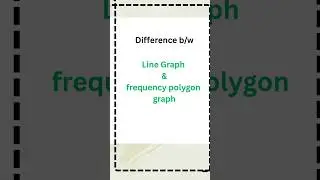 Line Graph & Frequency polygon graph ll Difference #dreamworldx #maths