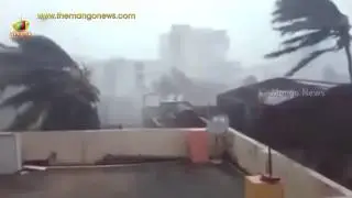 Cyclone Hudhud at Vizag in AP &ndash; Exclusive Footage
