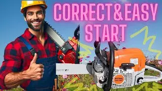 Chainsaw Starting... Correct&EASY Way. Stihl MS 391 with decompression valve!