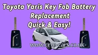 Toyota Yaris Auris Avensis Rav4 Remote Key Fob Battery Replacement Change