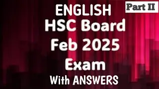 Экзаменационный бланк по английскому языку для старшей школы (HSC), февраль 2025 года, с ответами...