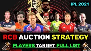 IPL 2021 : Royal Challengers Banglore (RCB) Auction Strategy & Players Target || RCB Full Squad