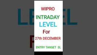 intraday stock for tomorrow //wipro share tomorrow target #short