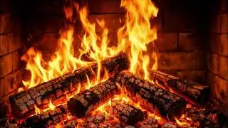 🔥 Cozy Fireplace 4K &ndash; Real Burning Logs & Crackling Sounds | Relax, Sleep, Study