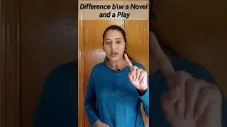 Difference b/w a Novel and a Play I Learn English Literature in One Minute I #Shorts