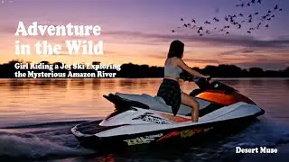 Girl Riding a Jet Ski Exploring the Mysterious Amazon River &ndash; Adventure in the Wild