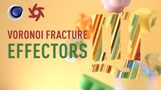 Cinema 4D Tutorials : Voronoi Fracture | Effectors  | 3D Type with Letter Nyo "អក្សរ ញ"