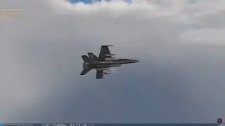 DCS | Истребитель F-18C Hornet в облаках обеспечивает прикрытие.