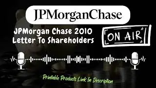 JPMorgan Chase Shareholders Letter 2010 | English Podcast Analysis
