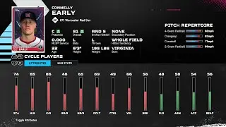 【MLBTheShow25Stats/メジャーリーグ選手能力】RedSox3A 71 Connelly Early BOS3A コネリー・アーリー選手