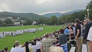 Retreat Ceremony at West Point, National Colors Are Lowered On August 25, 2023