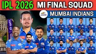 IPL 2026 | Mumbai Indians Final Squad 2026 | MI Final Squad 2026 | MI IPL Squad
