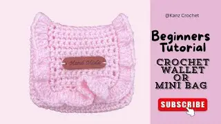 How to Crochet a Mini Purse | Crochet Wallet Tutorial for Beginners| Crochet Wallet Tutorial button