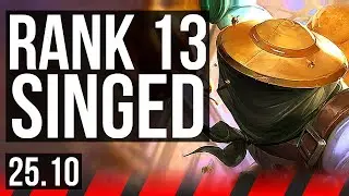 SINGED vs WARWICK (TOP) | 1200+ games, Rank 13 Singed | KR Master | 25.10