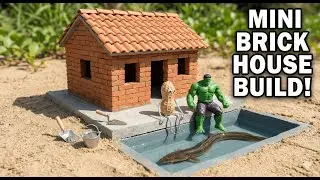 Amazing Mini Construction: Building a Realistic Brick House from Scratch! #diy #minihouse