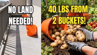 No Backyard? Here's How I Harvested 40 LBS from Buckets