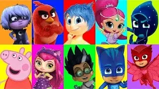 PJ Masks Game - Play Doh Surprise Cups Shimmer and Shine, Little Charmers, Peppa Pig & Angry Birds