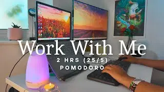 Work With Me | 2-Hour Pomodoro Deep Focus (25-5) | Cozy Autumn LoFi Music 🍂