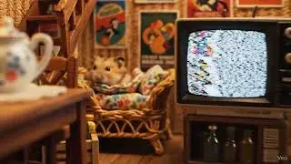 Tiny Hamster's Secret Living Room Revealed!