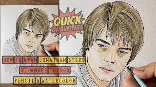 How To Draw Jonathan Byers | Stranger Things | Pencil & Watercolor