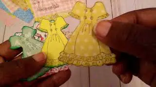 Julie Nutting Paper Doll Stamp. I was inspired by vintagebaby63 on IG.