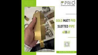 Gold Matt PVD Slotted Pipe 40x40 | PRIO