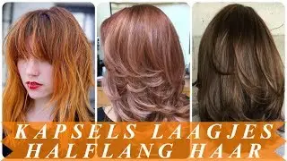 Kapsels laagjes halflang haar 2018
