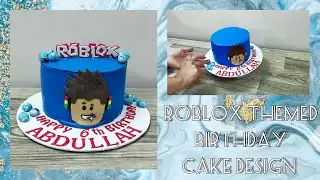 Roblox themed Birthday Cake Design Tutorial | Eva's Bakes
